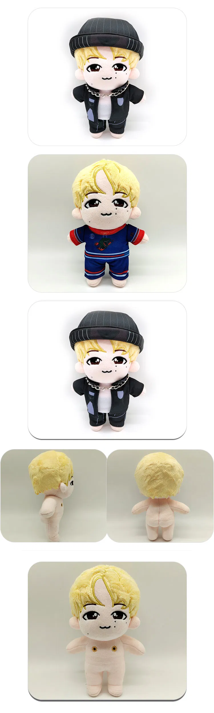 OEM Handmade Customized Mascot Plush Stuffed Toy Custom Plush Doll with Bee Cloth