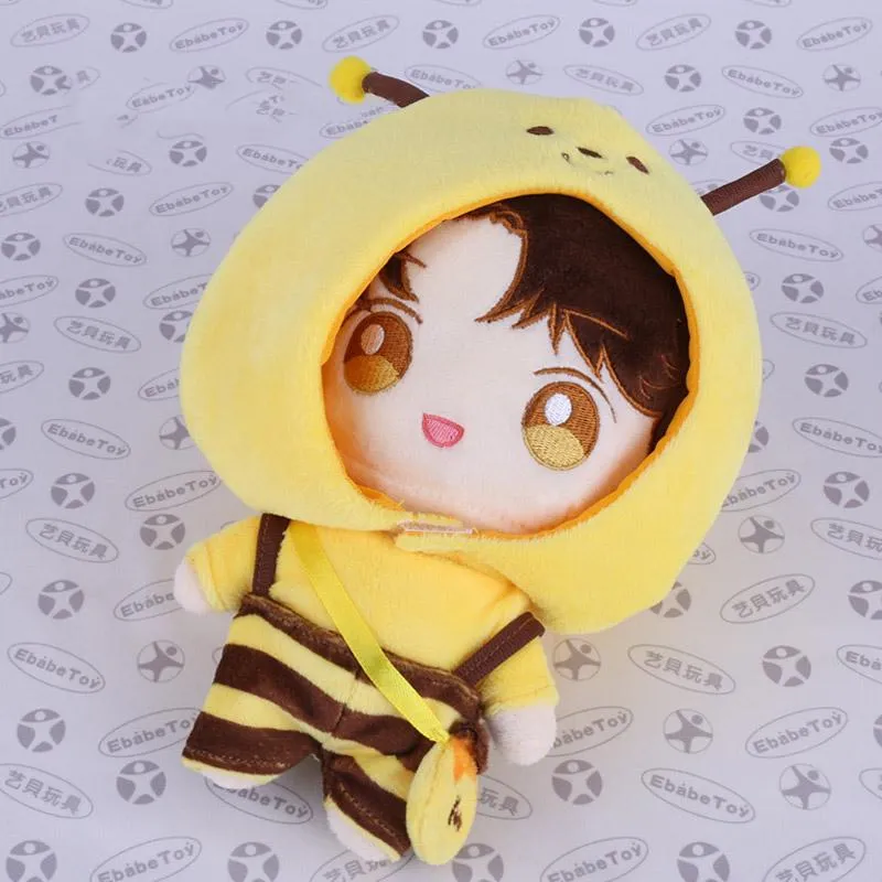 OEM Handmade Customized Mascot Plush Stuffed Toy Custom Plush Doll with Bee Cloth