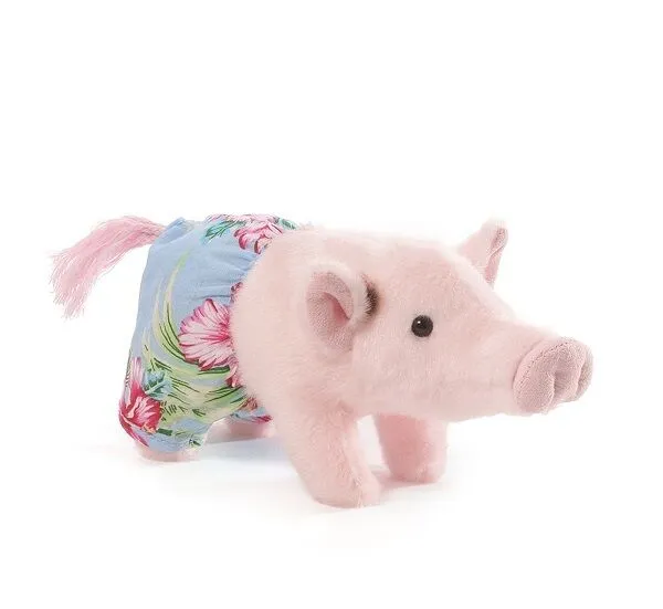 OEM Soft Cute Pink Pig in Little Dress Plush Pig Toys