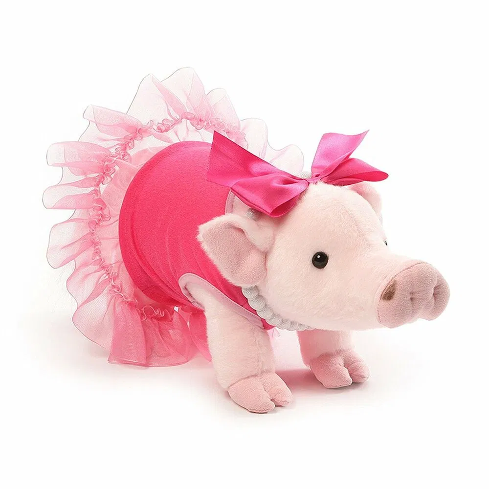 OEM Soft Cute Pink Pig in Little Dress Plush Pig Toys