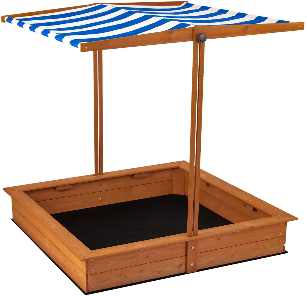 Outdoor Yard Children Fashion Kids Wooden Outdoor Wood Sandbox Sandpit