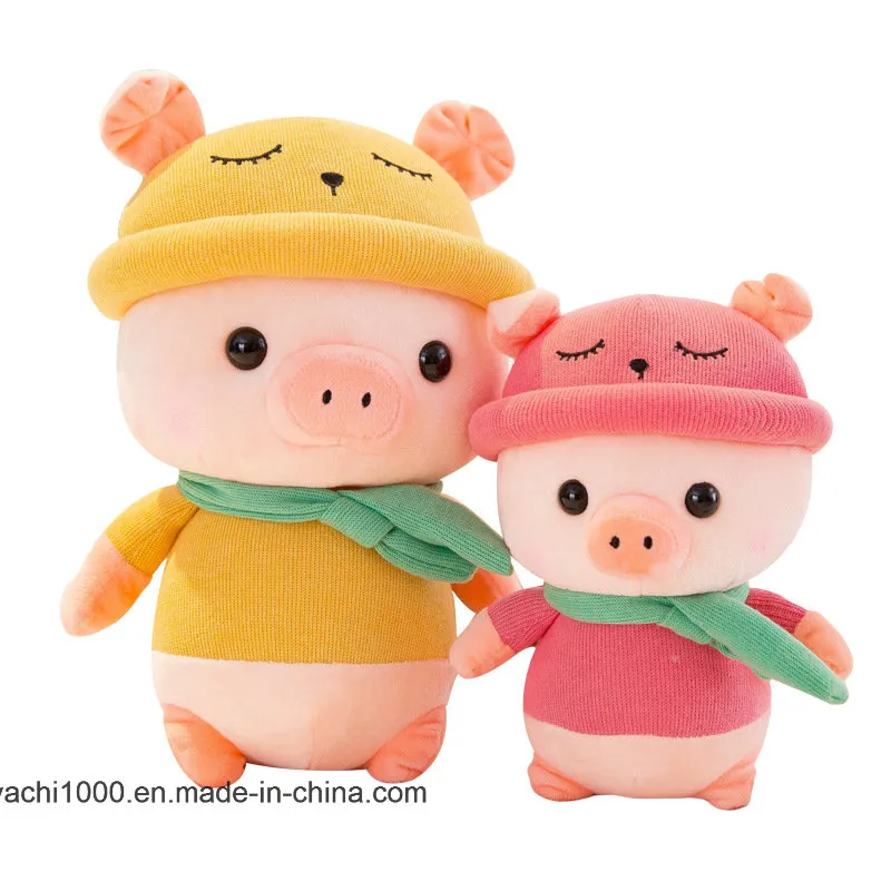 Plush Stuff Pig with Hat and Clothes