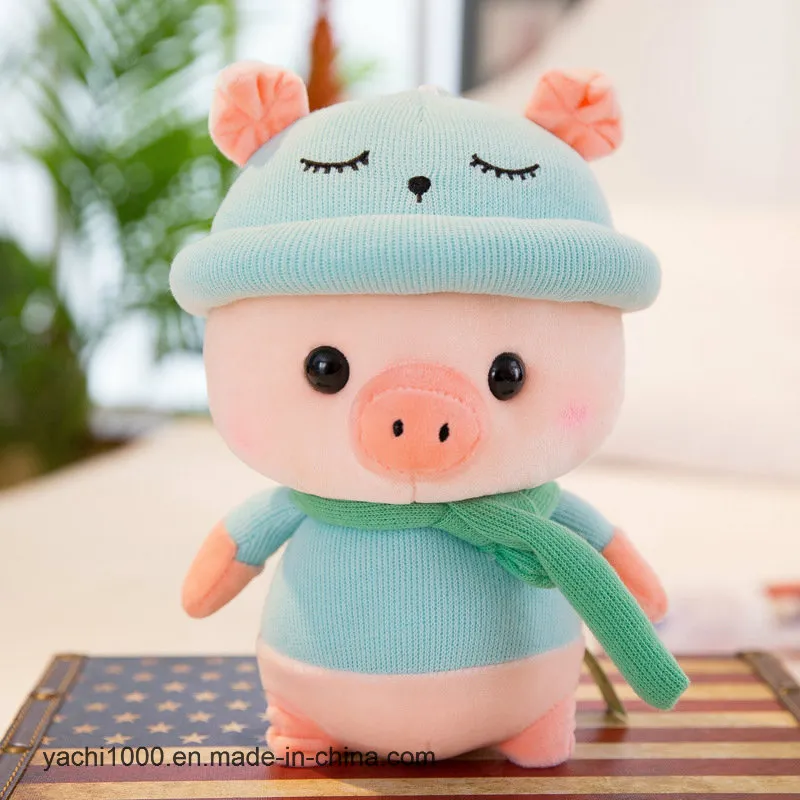 Plush Stuff Pig with Hat and Clothes