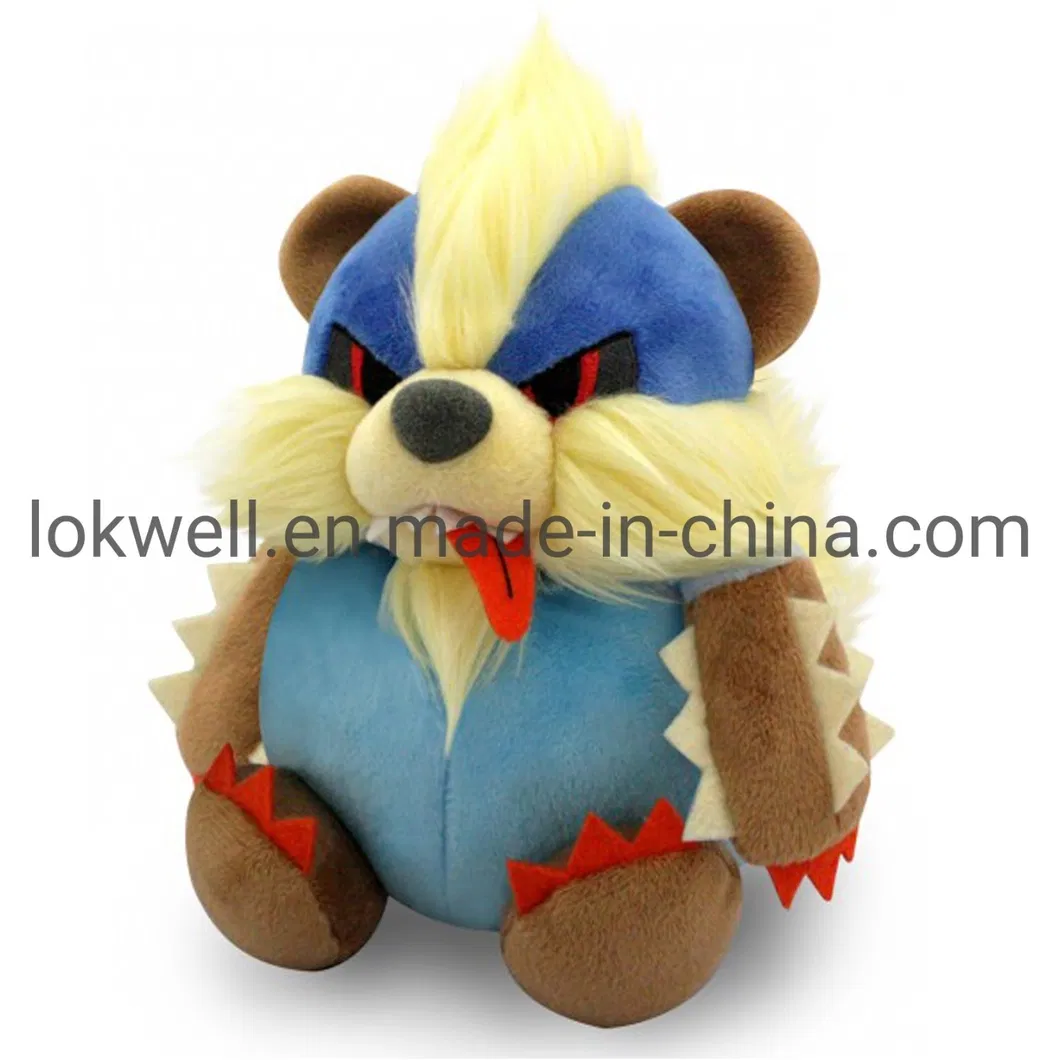 Plush Stuffed Blue Monster Cartoon Toy for Kids