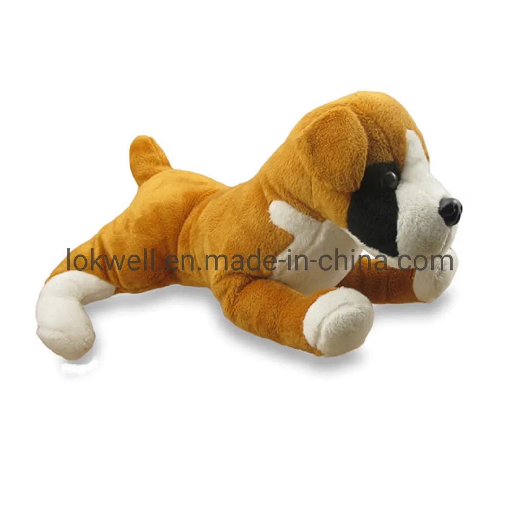 Plush Stuffing Lying Down Dog Customized Animals Children Toys