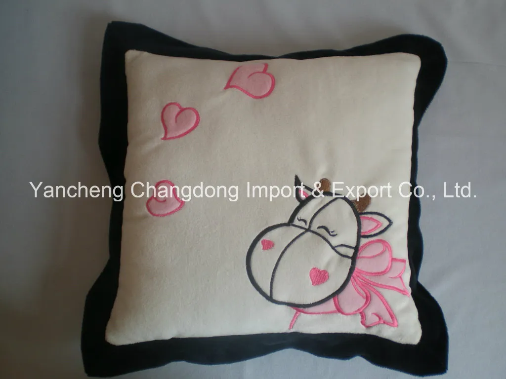 Plush T-Shirt Cushion with Numbers Embroider