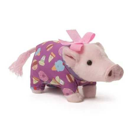 Pretty Pink Pig in Blue Shirt Plush Animal Toys Cushion