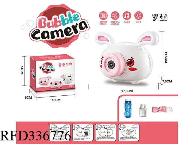 Rabbit Toy Battery Bubble Blower Machine Bubble Camera Gift for Kids