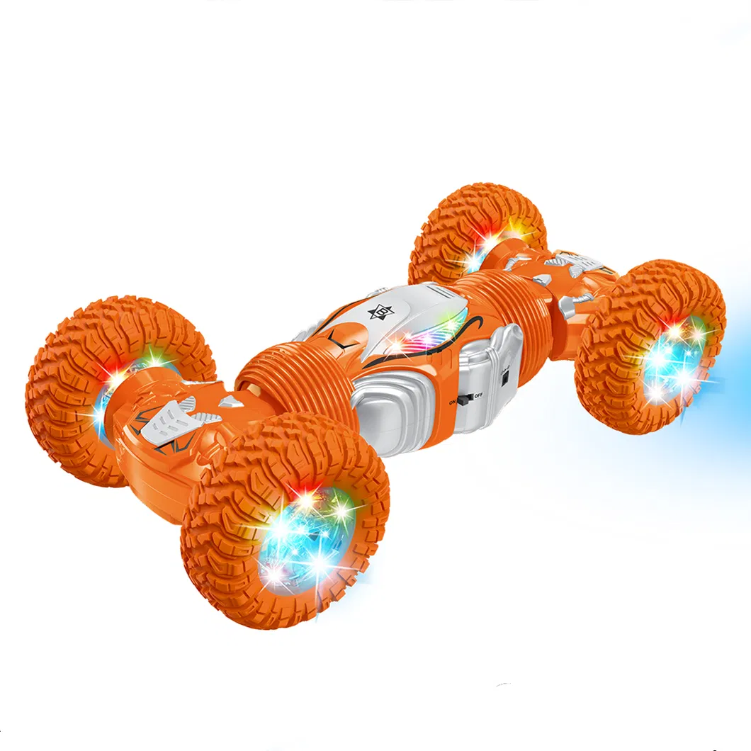 RC Twist Car 360 Degree Rotation RC Climbing Car Remote Control Double Sided Stunt Car with LED Light