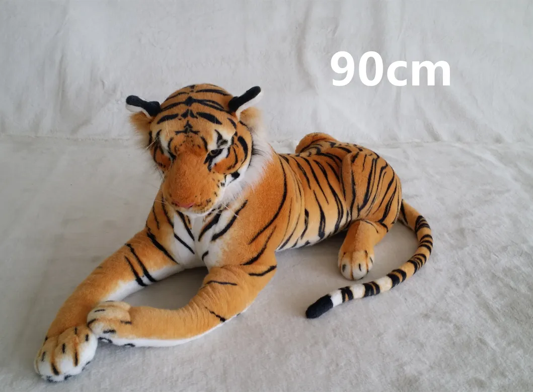 Realistic Simulation Brown Tiger Soft Plush Children Toys for Children