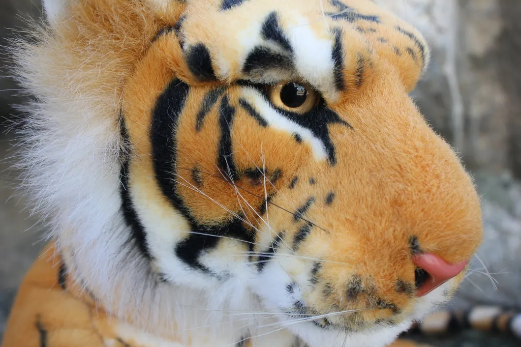 Realistic Simulation Brown Tiger Soft Plush Children Toys for Children