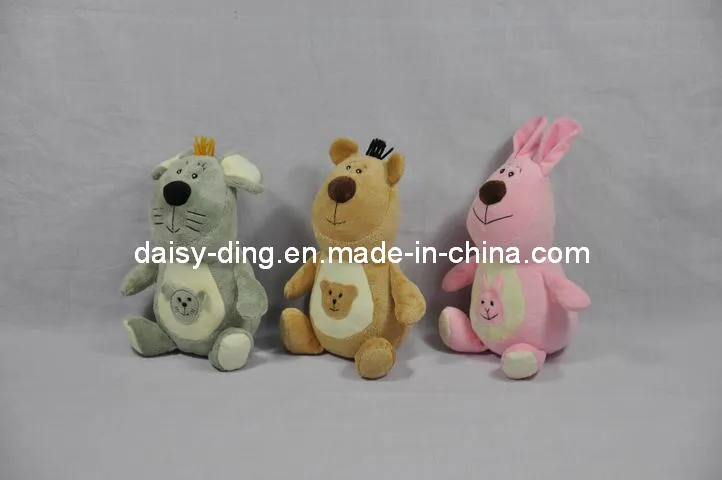 Small Cute Plush Easter Donkey, Cow, Pig, Sheep Toys with Keyring