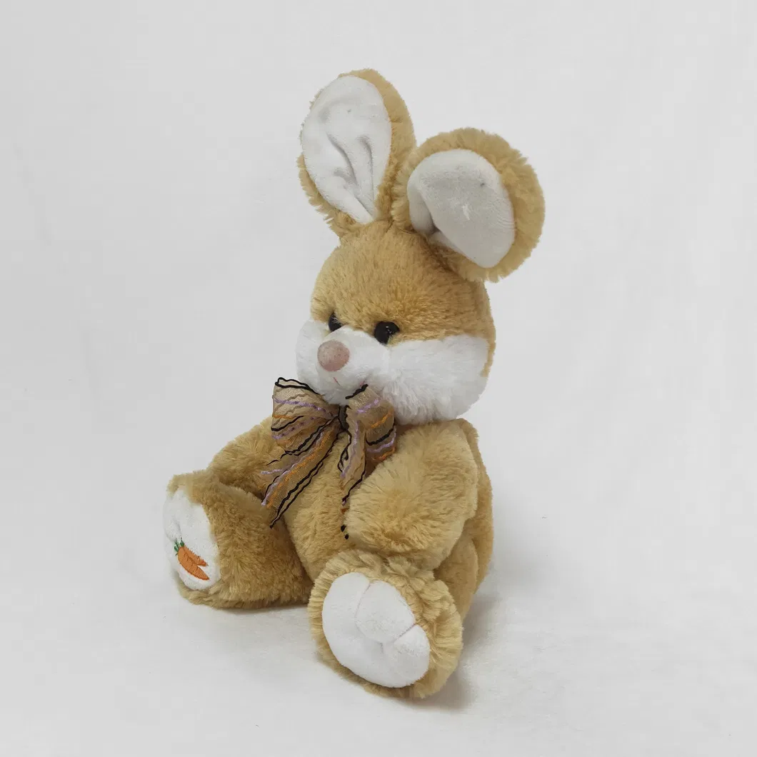 Soft Plush Stuffed Toy Plush Long Ears Cute Rabbit in Sitting Size for Easter Day Gifts