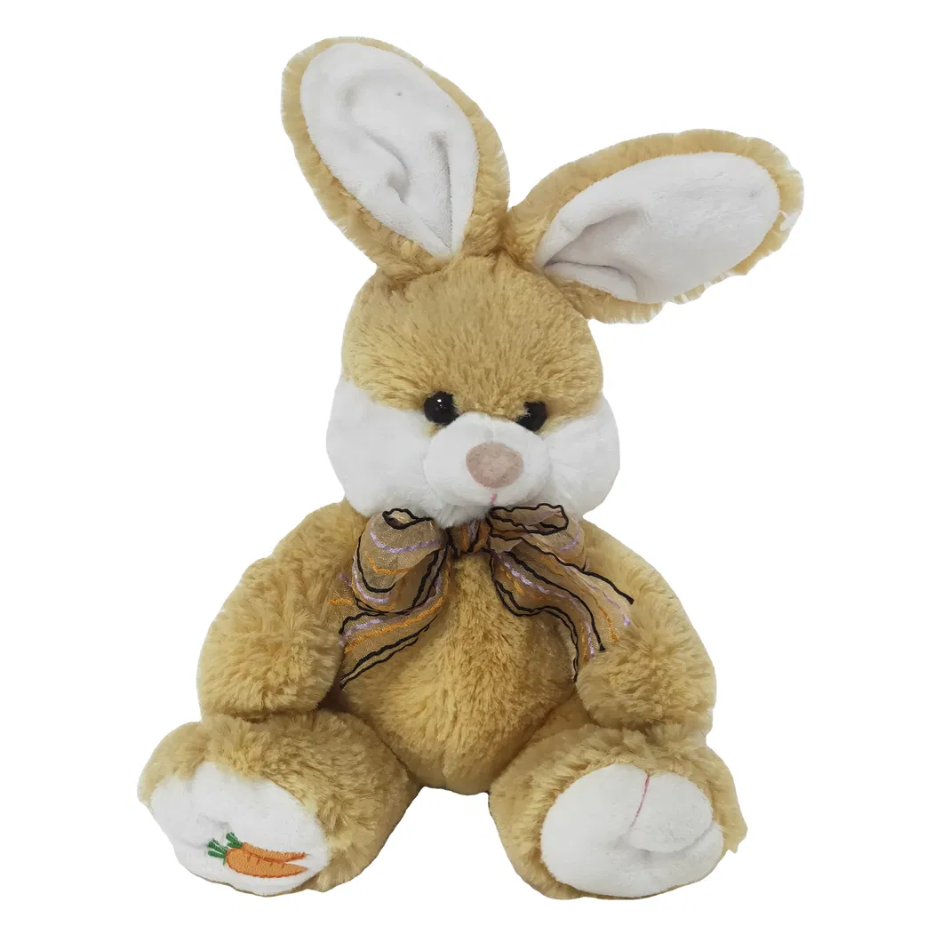 Soft Plush Stuffed Toy Plush Long Ears Cute Rabbit in Sitting Size for Easter Day Gifts