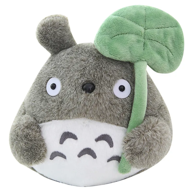 Soft Stuffed Totoro Doll Cute Cartoon Totoro with Lotus Leaf Doll Plush Toy