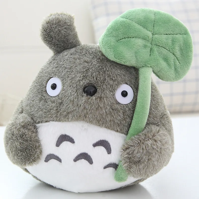 Soft Stuffed Totoro Doll Cute Cartoon Totoro with Lotus Leaf Doll Plush Toy