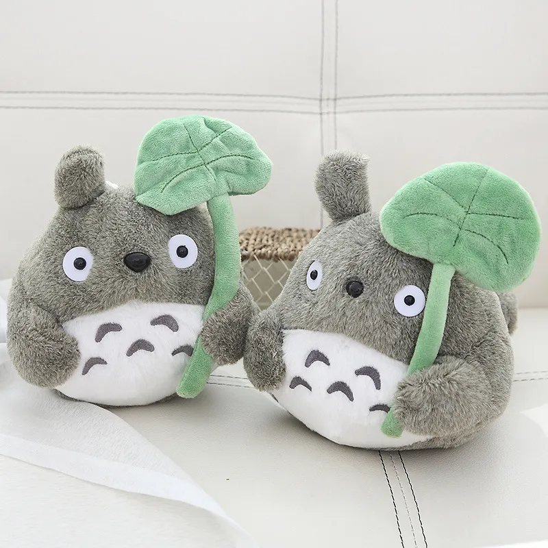 Soft Stuffed Totoro Doll Cute Cartoon Totoro with Lotus Leaf Doll Plush Toy