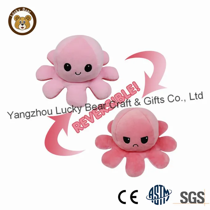 Stuffed Baby Toy Reversible Children Soft Animal Plush Octopus