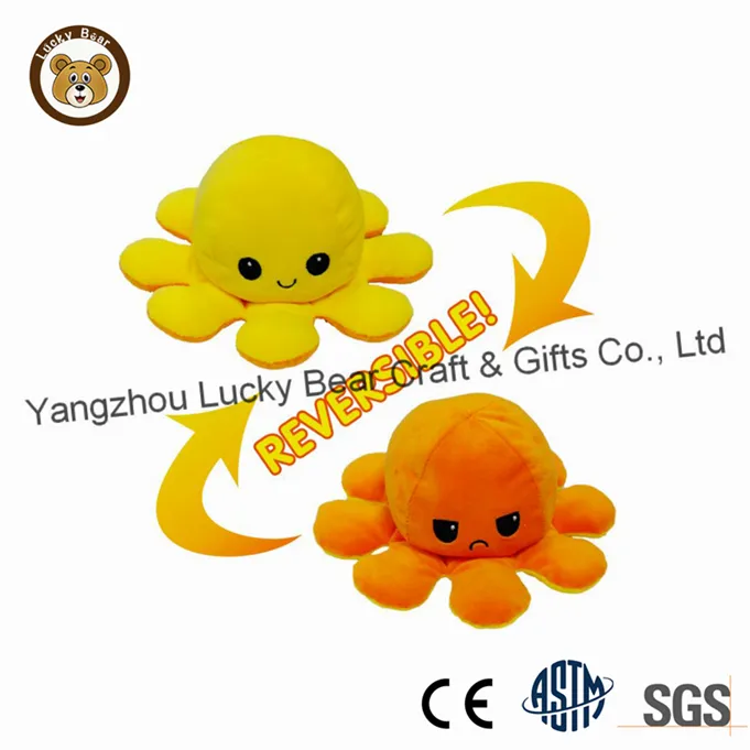 Stuffed Baby Toy Reversible Children Soft Animal Plush Octopus
