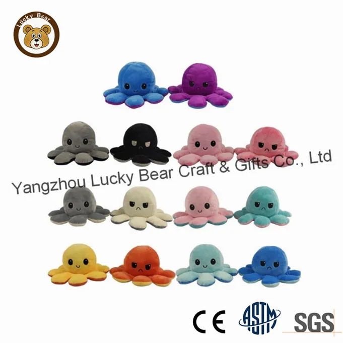 Stuffed Baby Toy Reversible Children Soft Animal Plush Octopus