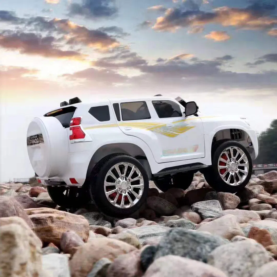 SUV Power 12V Battery Ride on Toys Car Remote Control Rubber Sound Black