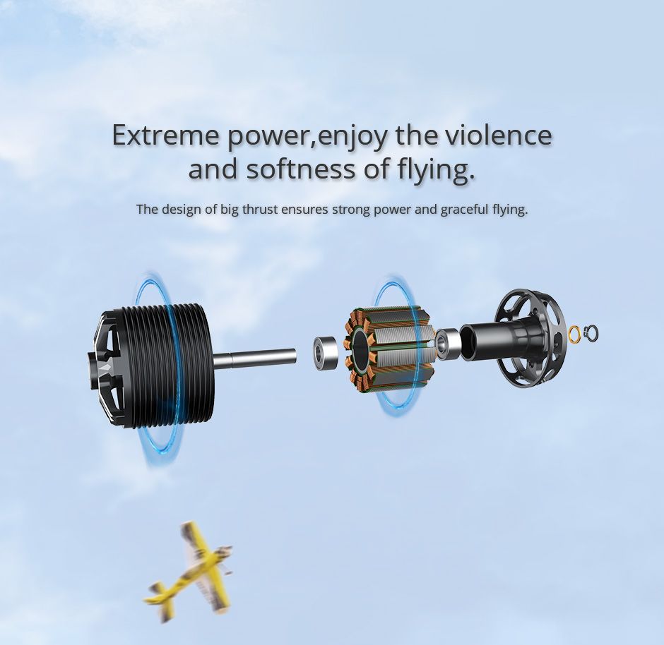 T-Motor As2308 Kv1450 Long Shaft High Effiency for Fixed Wing, Vtol, Glider, 3D&Trainer