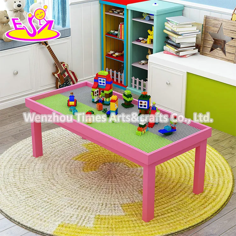 Top Fashion Educational DIY Wooden Bloks Building Table for Children W08g288b