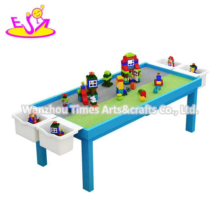 Top Fashion Educational DIY Wooden Bloks Building Table for Children W08g288b