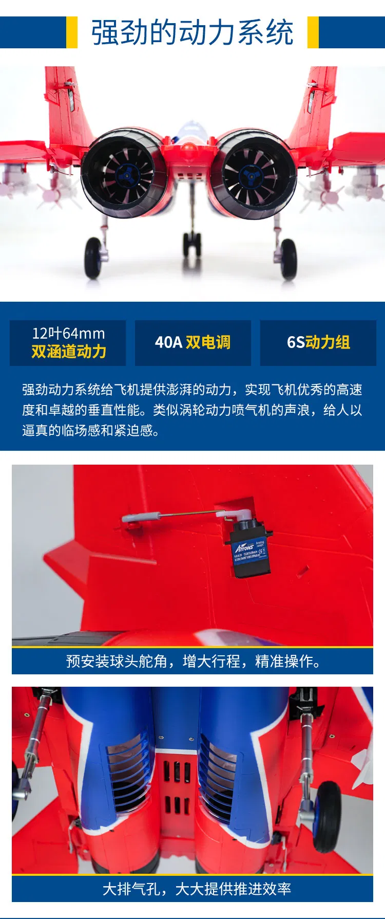 Twin 64mm MIG-29 Edf Fighter RC Airplane Model Assembly Fixed-Wing Aircraft (No Remote Control/Receiver/Battery)