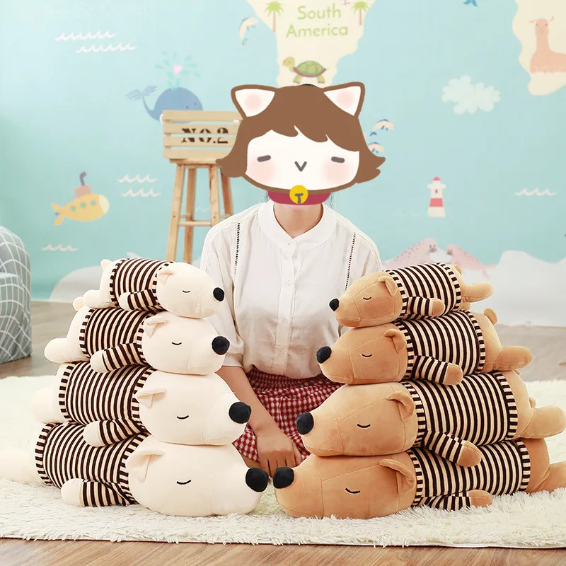 White Striped Bear Gift Tarepanda Polar Bear Plush Throw Pillow Doll