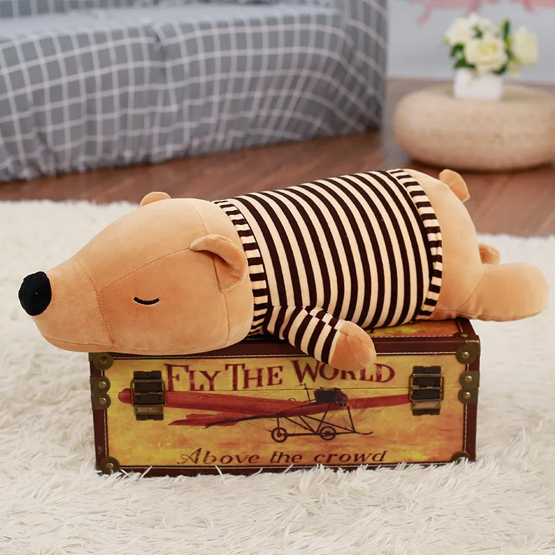 White Striped Bear Gift Tarepanda Polar Bear Plush Throw Pillow Doll
