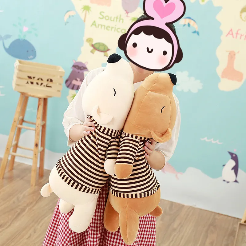 White Striped Bear Gift Tarepanda Polar Bear Plush Throw Pillow Doll