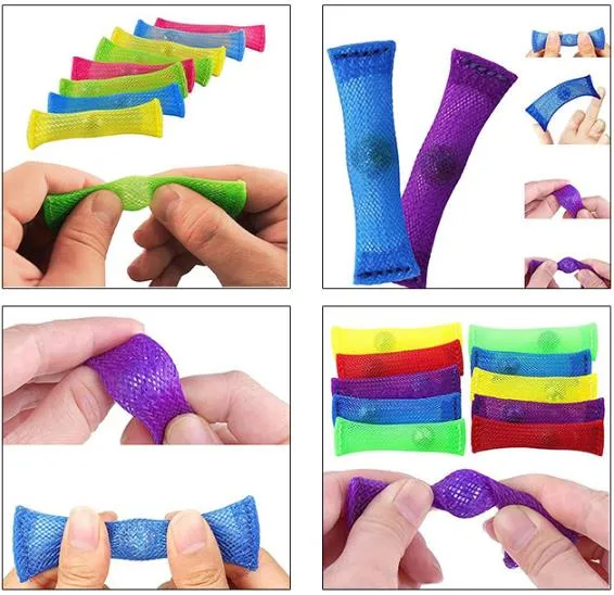 Wholesale Amazon Trending Premium Quality Extra Strong Design Mesh & Marble Fidget Toy Focus Sensory Reduce Stress Toys for Children