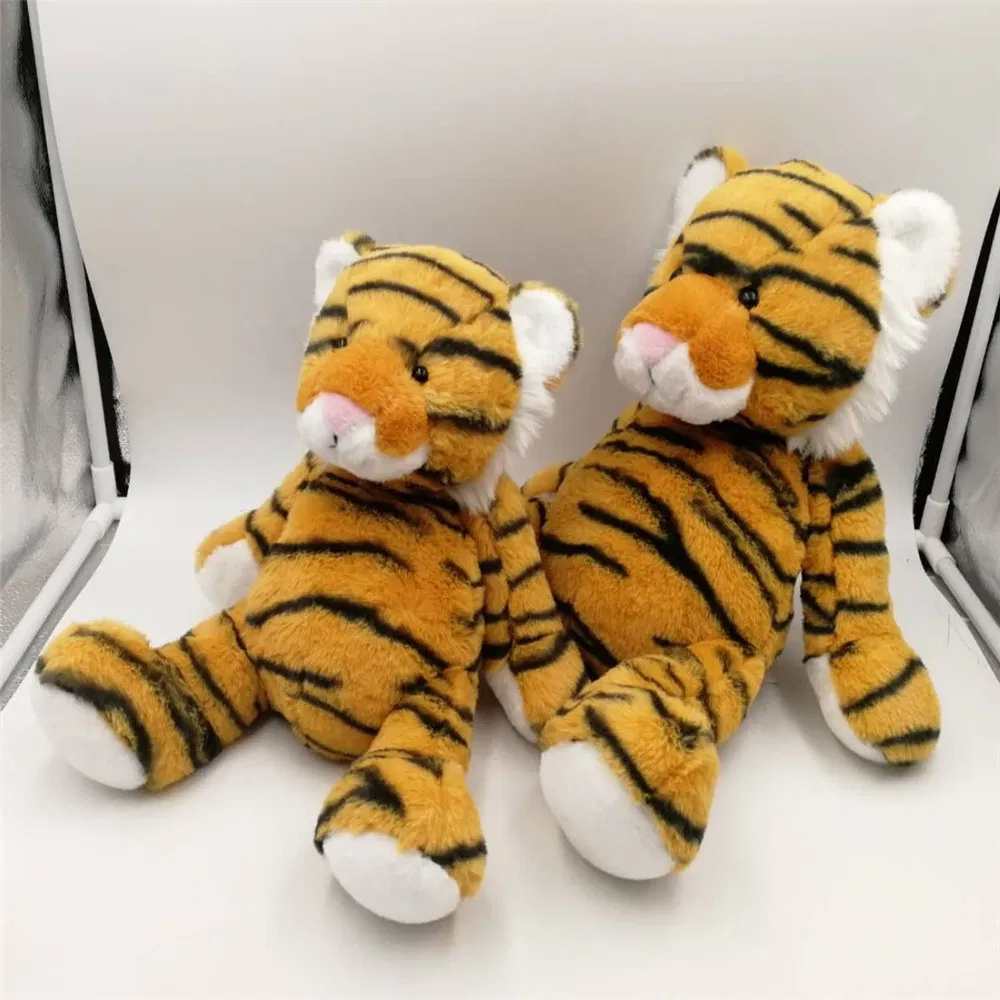 Wholesale Custom Lying Soft Tiger Pillow Stuffed Animal Cushion Doll Gift for Kids Plush Tiger Toys