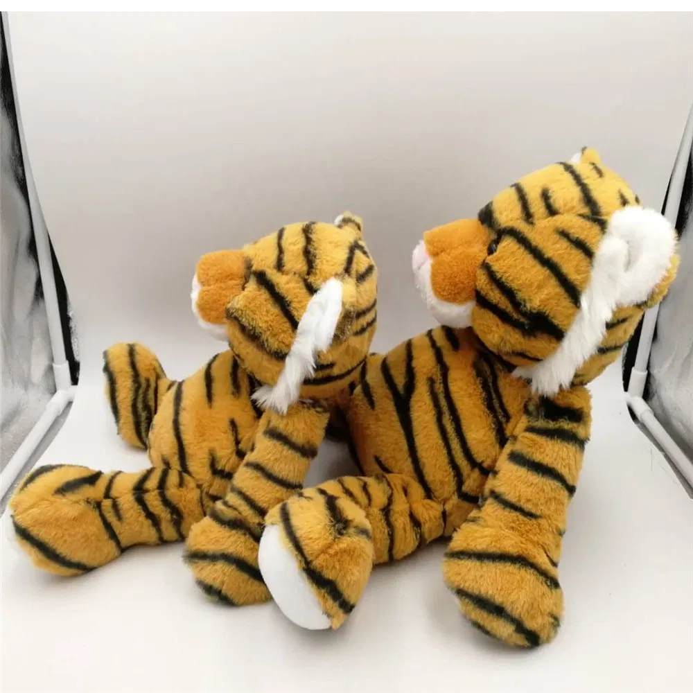 Wholesale Custom Lying Soft Tiger Pillow Stuffed Animal Cushion Doll Gift for Kids Plush Tiger Toys