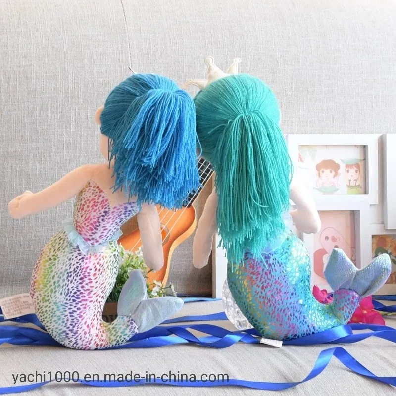 Wholesale Soft Stuffed Plush Mermaid Girl Rag Doll