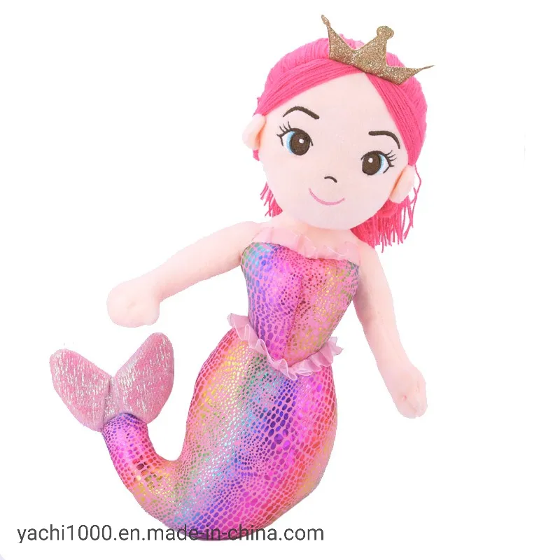 Wholesale Soft Stuffed Plush Mermaid Girl Rag Doll