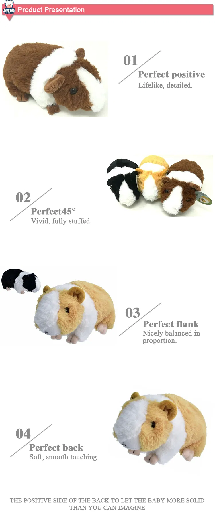 Wholesale Various Color 15cm Fluffy Plush Animal Soft Kawaii Stuffed Guinea Pig