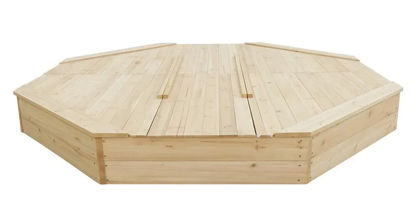Wood Octagonal Kids Sand Pit Wooden Sandbox